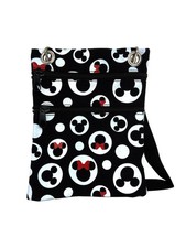 Disney Mickey & Minnie Mouse Bolso de Pasaporte Estampado Completo Viaje Bandolera Cartera