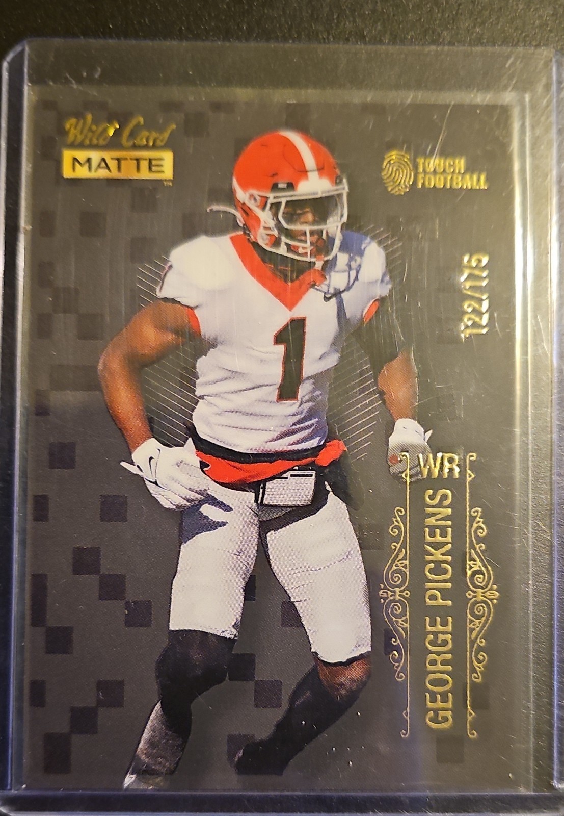 George Pickens Wild Card Matte Black Draft Pick #45 Base