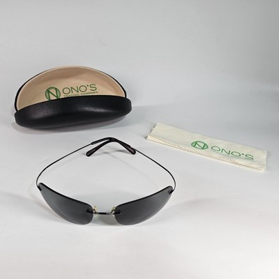Onos LATITUDE Rimless Titanium Gunmetal Polarized Sunglasses 59 17 150 MATRIX