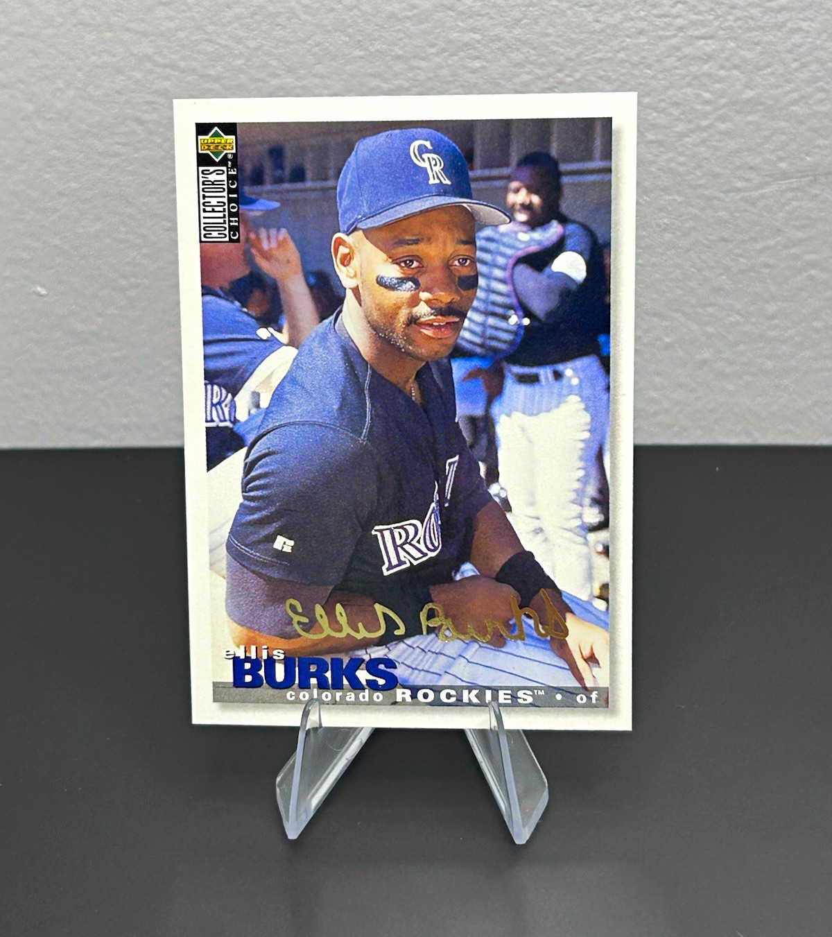 1995 Ellis Burks Upper Deck Gold Signature #447 Colorado Rockies