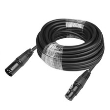 1 Pack 30ft 3-Pin DMX Cable, XLR Male to Female