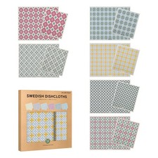 Swedish Dishcloths Reusable Assortment 12 Pack - Lattice Bloom NEW IN BOX