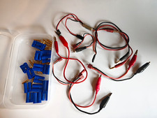 mixture of EC5 connectors and various RC charging leads deans, glow starter etc