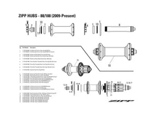 ZIPP Replacement rear left spoke cap for hub 188