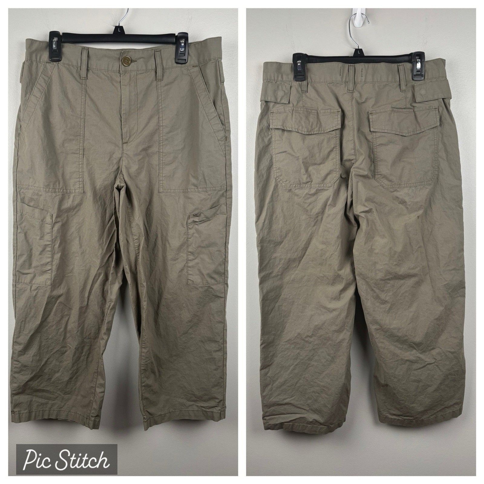 AGOLDE Daria Cargo Utility Pants Women’s 31 Wide Leg Baggy High Rise Crop Free