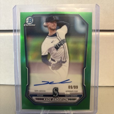 2026 Bowman Chrome Kade Anderson #CPA-KAN Green Refractor /99 Auto Mariners MLB