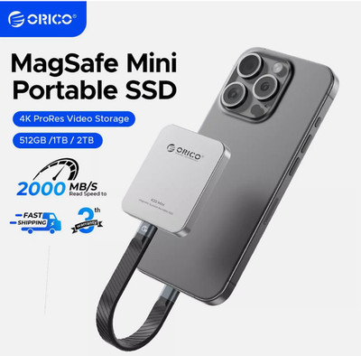 1TB SSD extern tragbar ORICO K20 Mini 20Gbps USB-C Magnetisch iPhone 15 16 17Pro