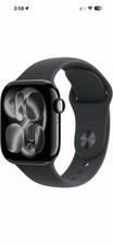 Apple Watch Series 11 42mm GPS Jet Black w/ S/M Black Sport Band