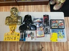 Large Vintage Star Wars Cases & Figure Lot (Kenner, Hasbro, C-3PO, Darth Vader)
