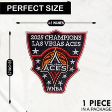 Las Vegas Aces 2025 WNBA Champions Logo Iron On Patch - Sew Patch - Embroidered