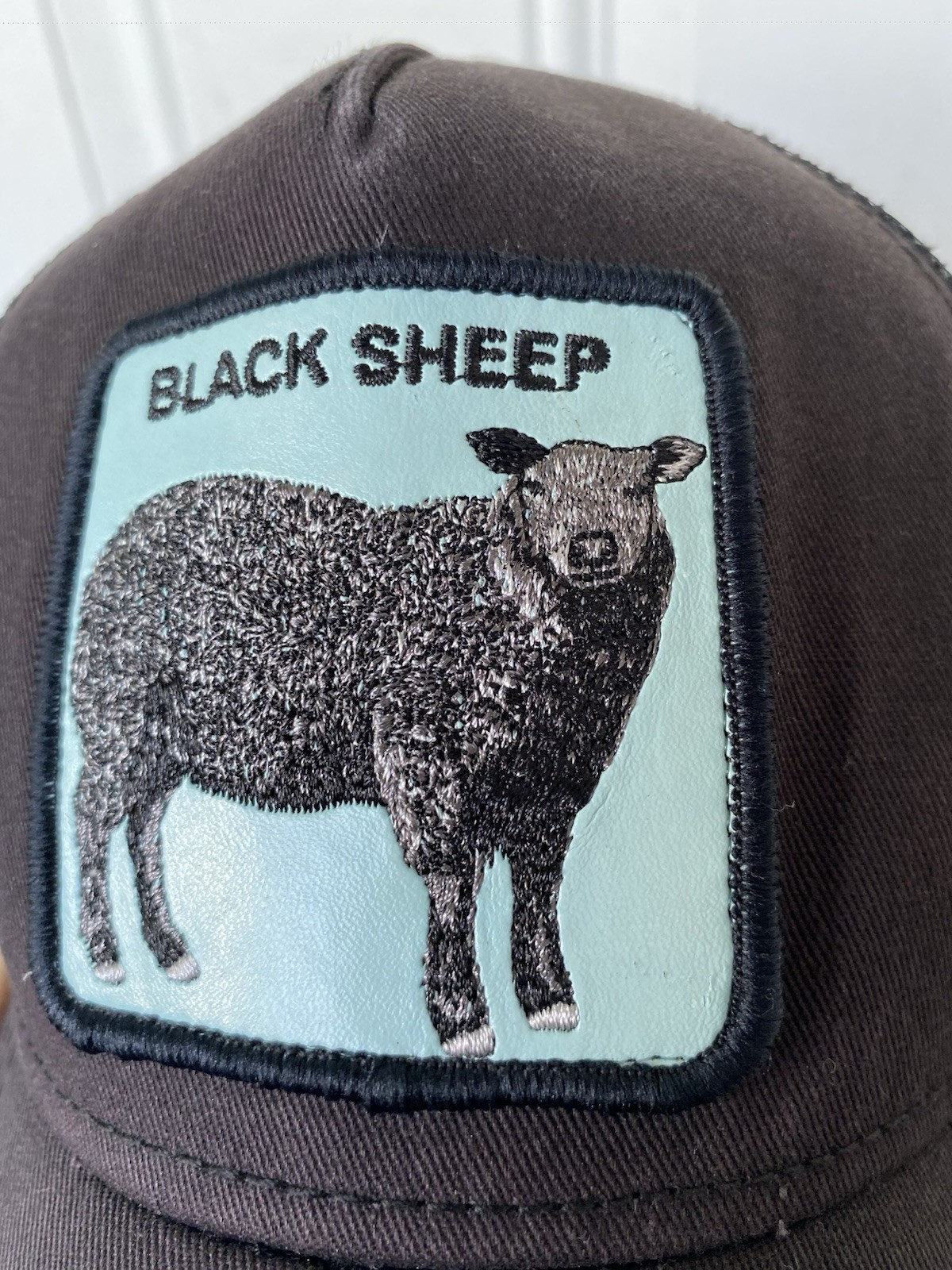 Black Sheep Hat Cap Snap Back Trucker Patch Blk M… - image 14