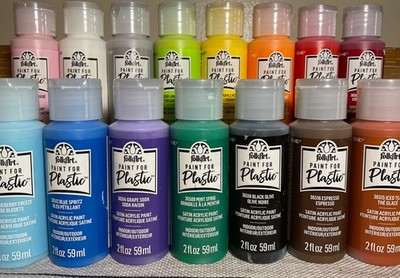Paint For Plastic by FolkArt, Works Better on Plastics! Build a Set/Choose Color