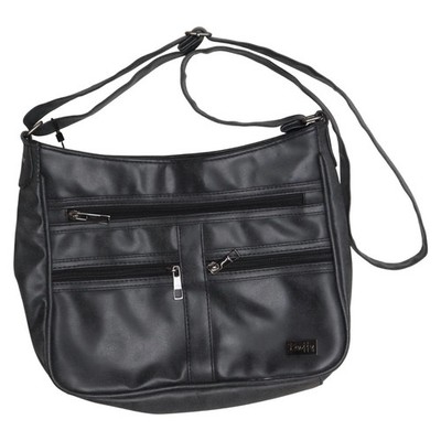 Duffy, Umhängetasche, Damen, Schwarz, Einfarbig, 30, 8, 25 cm #YF3