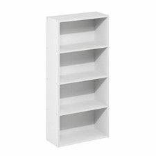 Industrial 4 Shelf Wood Bookcase Bookshelf Storage Display Book Rack Shelving