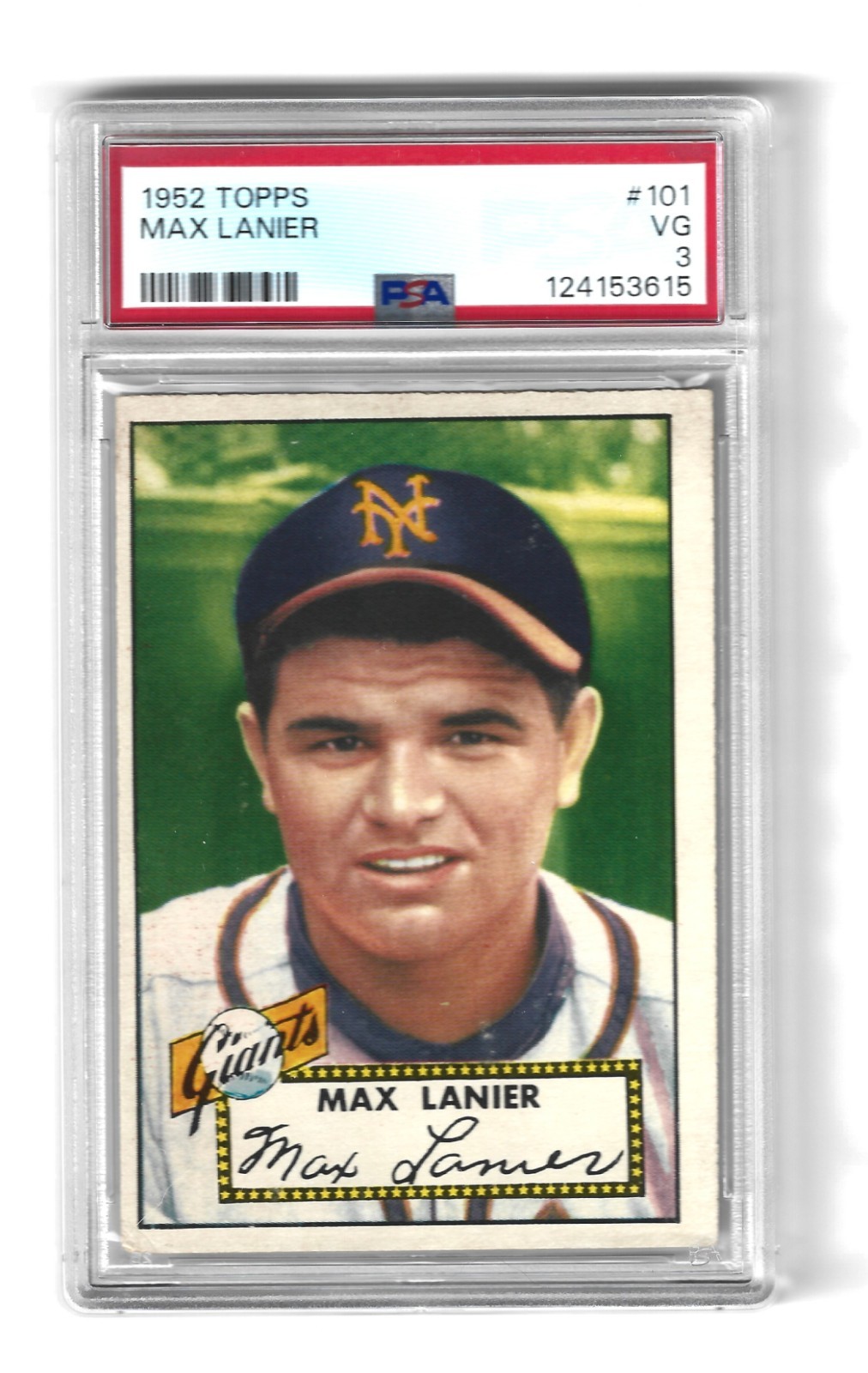 1952 Topps Baseball #101 Max Lanier PSA 3