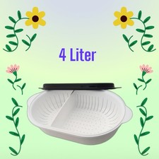 TUPPERWARE Siebservierer Sieb Einsatz Servier - 4L Schwarz Weiß