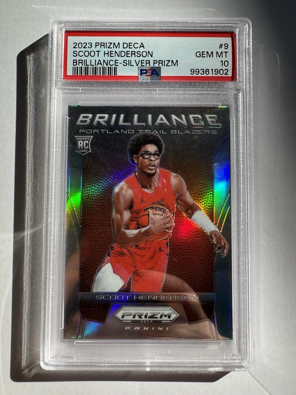 2023 PANINI PRIZM DECA BRILLIANCE SILVER PRIZM SCOOT HENDERSON ROOKIE RC PSA 10