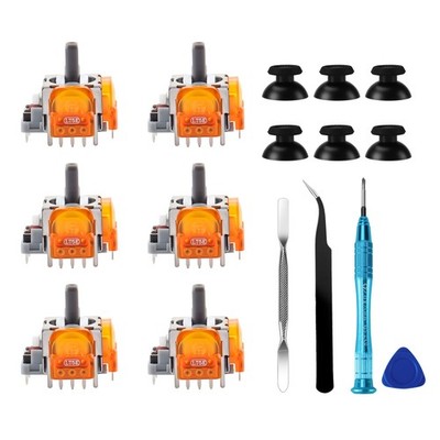 HGamyox TMR Electromagnetic Joysticks Replacement for DualSense PS5 yellow 