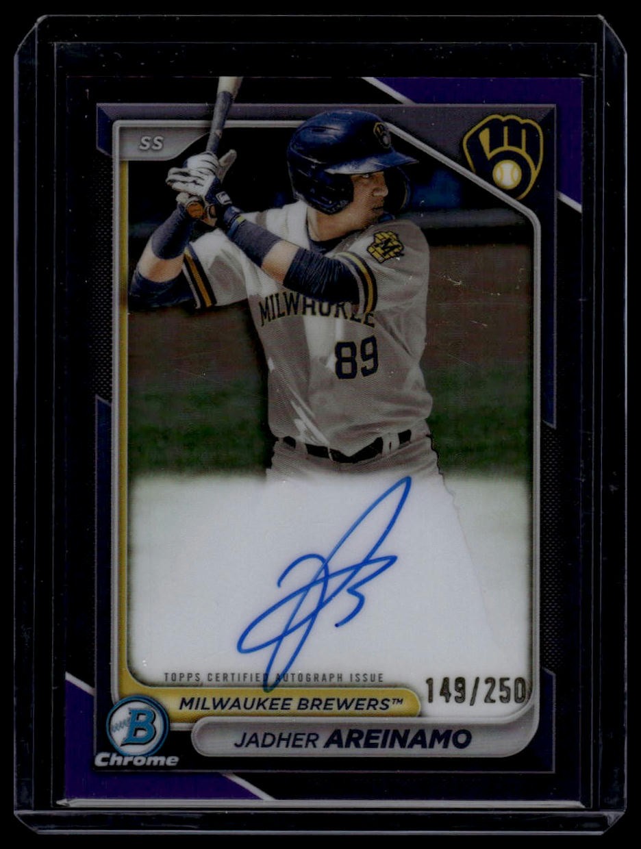2024 Bowman #CPA-JA Jadher Areinamo Chrome Prospect Autograph Purple /250
