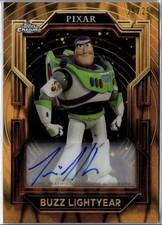 2025 Topps Chrome Pixar Buzz Lightyear/Tim Allen Auto Gold 25/25 Bookend