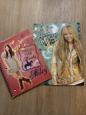 Hannah Montana Disney Miley Cyrus 2-Pocket School Folder Spiral Notebook