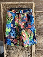 Vintage Polo Ralph Lauren Kids XL 18-20 Swim Trunks Tropical Floral Board Shorts