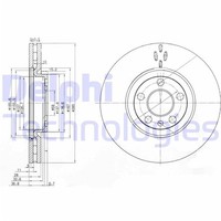 2X Delphi Bremsscheiben Vorne 285Mm BelÜFtet Passend FÜR CitroËN C8 Jumpy Fiat