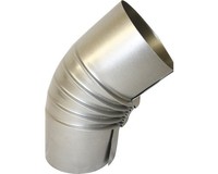 Ofenrohr-Bogen Bertrams 45° Ø 120 Mm Feueraluminiert Silber