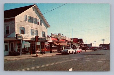 Vintage Massachusetts Postcard BUZZARDS BAY Cape Cod 1950s Store