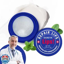 OUKEYA Lip Balm,0.25 Ounce,Medicated Lip Chapstick Medicated w/Beeswax,Petrol