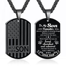 To My Son Necklace Gifts from Dad Father Jewelry Best Son Birthday Gift New