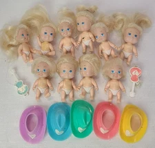 VINTAGE 1990s TYCO QUINTS 10 Baby Dolls 2 Guitars 5 Hats Boys And Girls