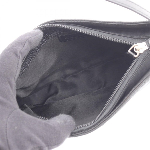 Dior Maris Pearl Cannage Handbag Nylon Patent Leather Black Women Authentic thumbnail 3