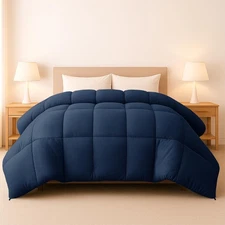 Lux Decor Collection Queen Comforter-Quilted Duvet Insert with Corner Tabs-Box