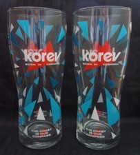2 X New Korev Pint Glasses St Austell Brewery Lager Glasses BRAND NEW
