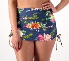 Jantzen Women's Swimsuit Sz 10 Side Tie Over-Skirt Multi-colored A599575