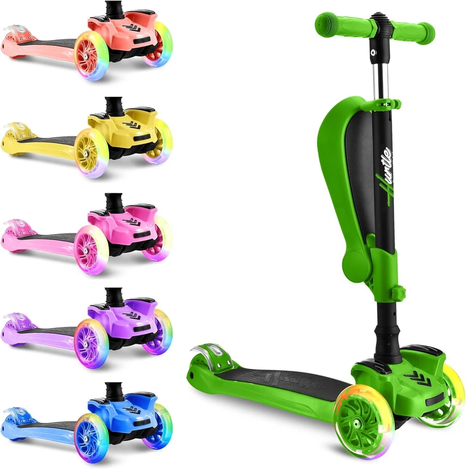 Portable 3-Wheel Tri Scooter for Ages 2-12 - Flip Seat, Smooth Ride & LED Lights - Image 4 of 4