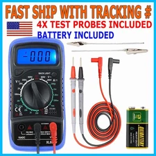 Digital Multimeter AC DC Voltmeter Ammeter Ohmmeter Volt Tester Meter 4 Probes