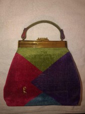 Roberta Di Camerino Green/red/blue Women's Italian Vintage Handbag B2