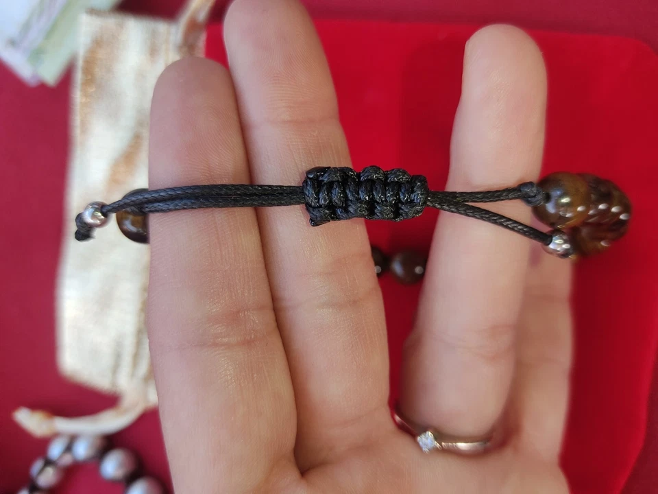 Bracciale In Occhio Di Tigre Regolabile - Immagine 4 di 4