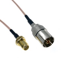 IEC DVB-T TV PAL female to SMA female RG316 Antenna Connector Coax Cable lot