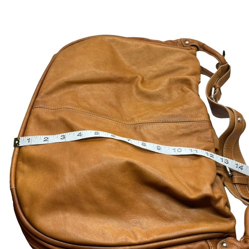 Italian Leather Slouchy Bag W/ Billfold Set Vintage Borse in Pelle Womens Cognac - Picture 9 of 11