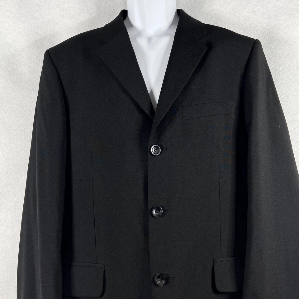Versus Versace Jacket Mens 40R Black Blazer Sport Coat Wool Blend - Image 2 of 4