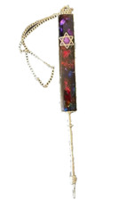 Brazilian Colorful TORAH POINTER SILVER YAD "Star of David" 6"