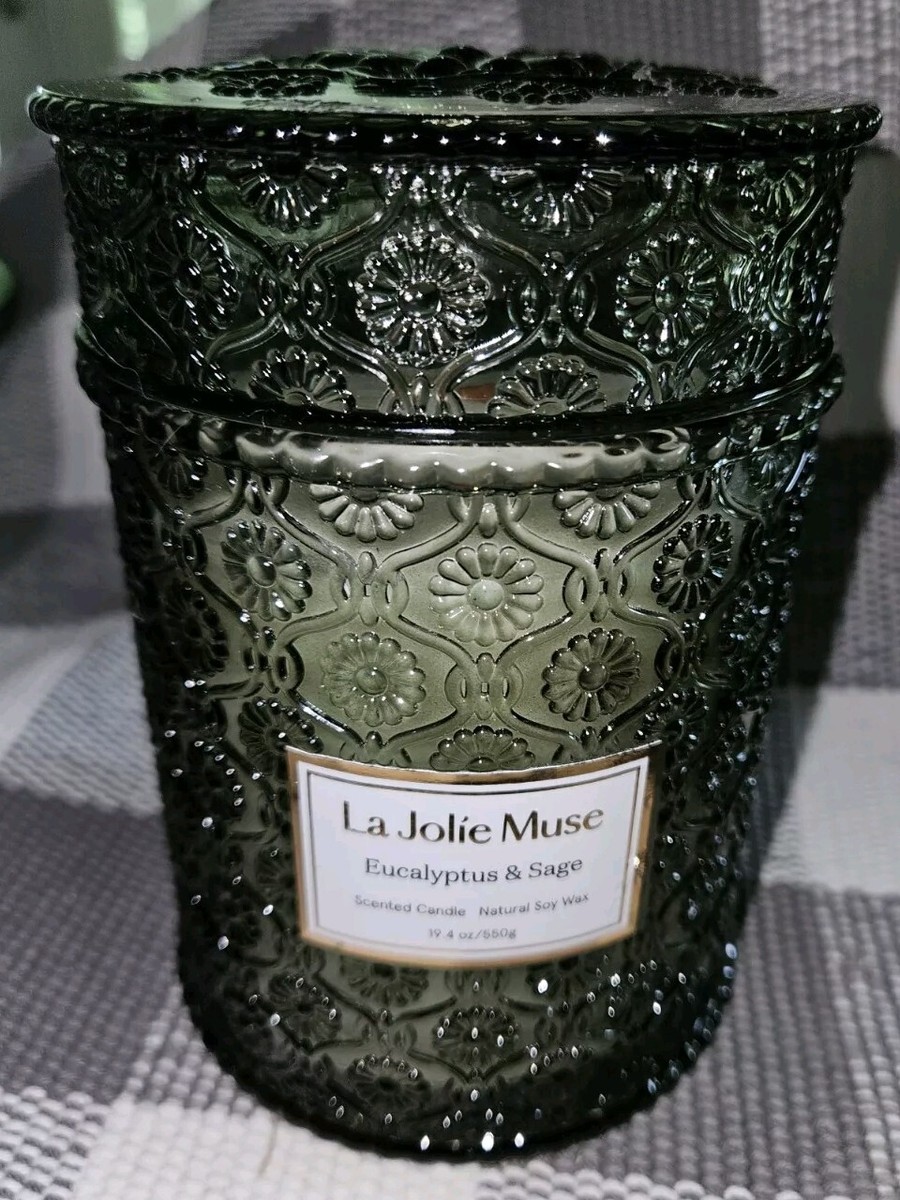 LA JOLIE MUSE Eucalyptus Sage Large Wood Wicked Candle