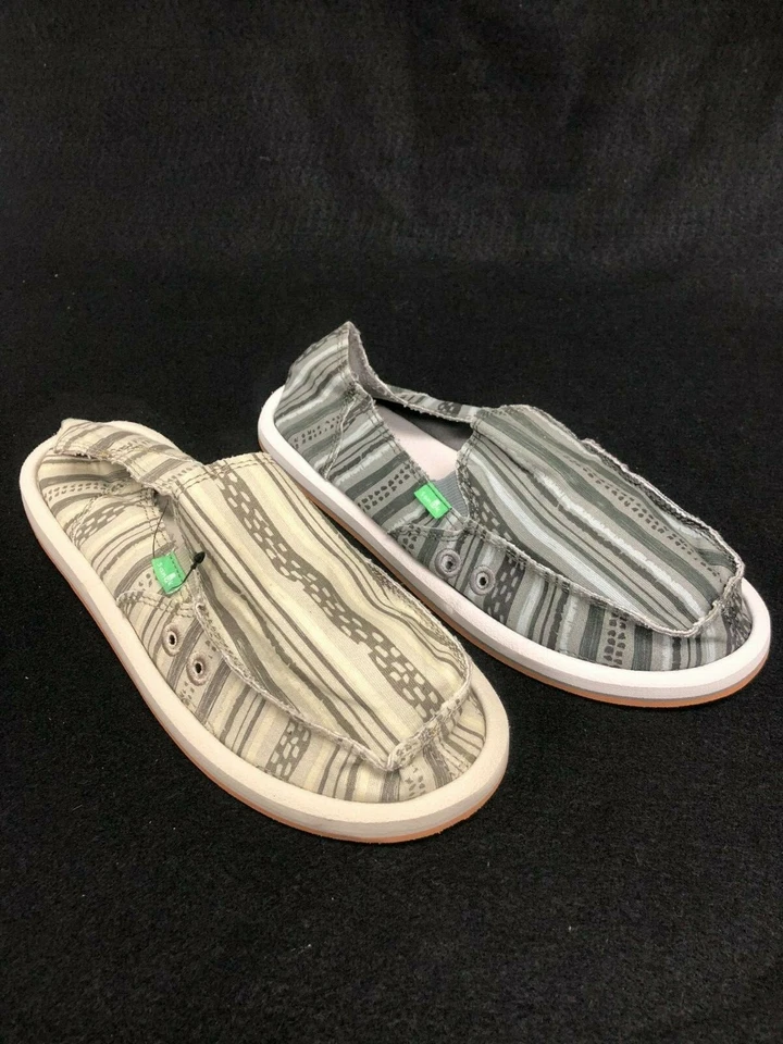 Zapatos sin cordones naturales negros para mujer Sanuk Donna Keys Ranch 1100692 Foto 2 de 3