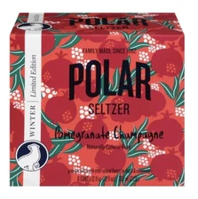 Pomegranate Champagne - Polar Seltzer Beverage 2 Six Packs, 12 Cans In Total