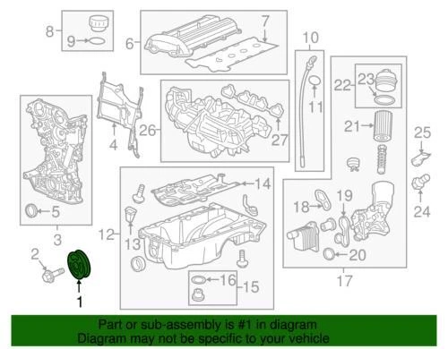 Genuine GM 2012-2021 Chevrolet Buick Encore Sonic Crankshaft Balancer 25199421 - Изображение 4 из 4