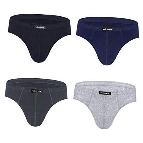 Men's 100 Cotton Briefs Underwear No Fly Covered Medium Multicolored4