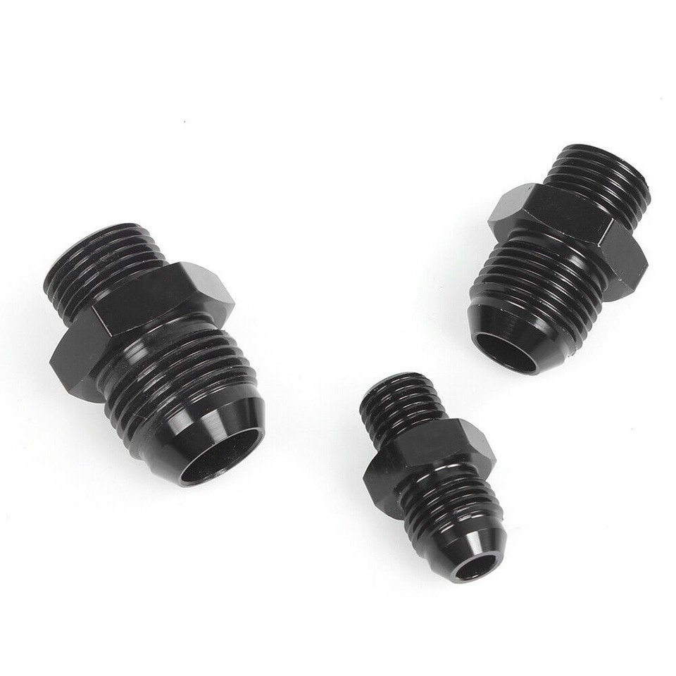 Black -3AN AN3 Aluinu Ale Flare Plug Fitting With 3AN ORB O Ring - Foto 4